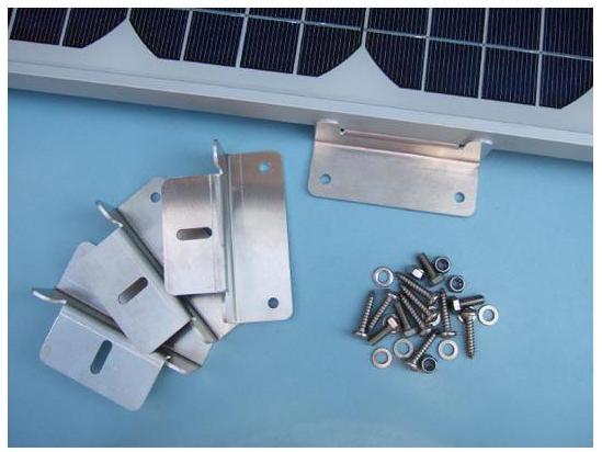 Small solar panel fixing kit Small panel fixing